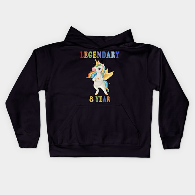 8th birthday unicorn Kids Hoodie by NI78